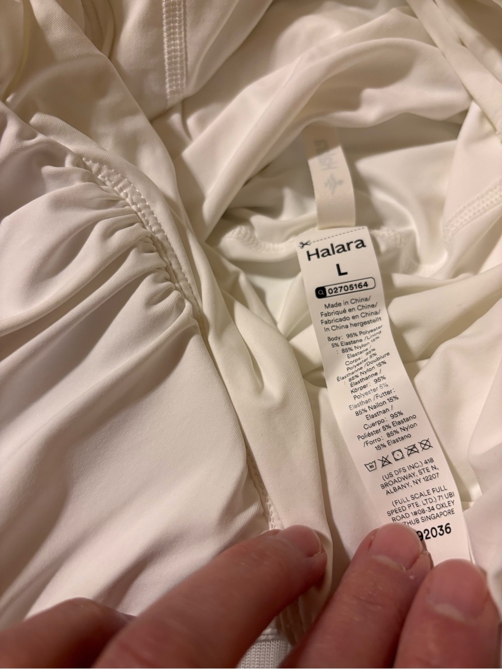 HALARA White Double-Tier Spaghetti-Strap Mini Dress - Picture 3 of 4